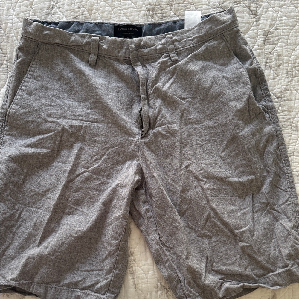 Banana Republic Gray Flat Front Shorts